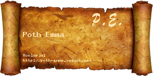 Poth Emma névjegykártya