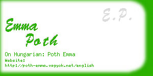 emma poth business card